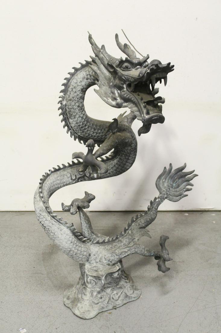 A massive Chinese bronze sculpture of dragon (1 of 9)