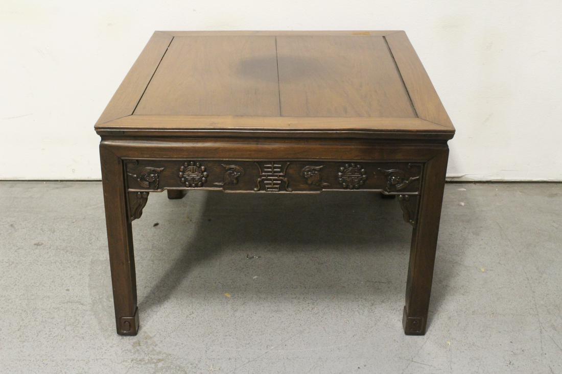 Chinese antique rosewood square table: Chinese antique rosewood square table, 20.5"Hx28.6"x28.6"
