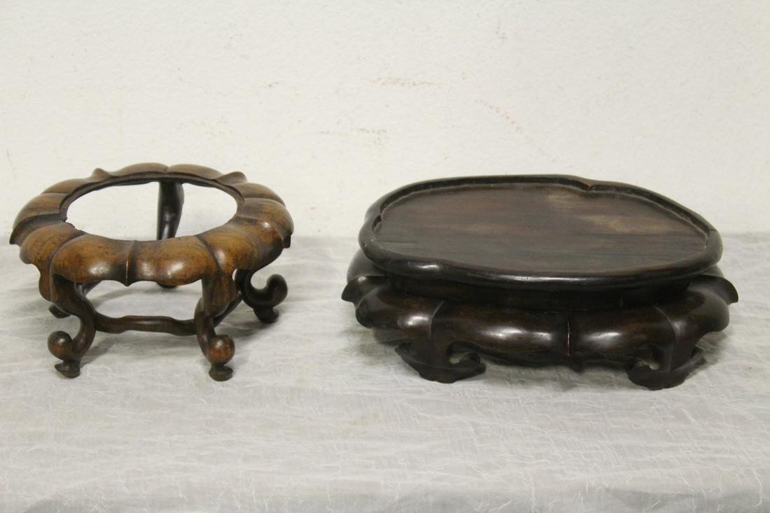 2 Chinese rosewood stands (1 of 9)