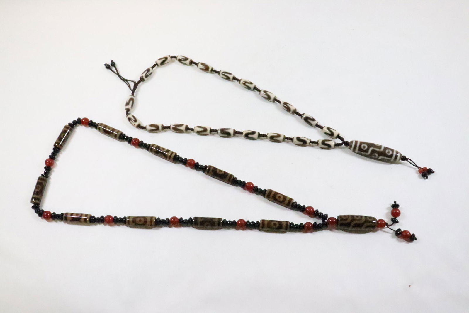 2 necklaces with simulated dzi beads (1 of 11)