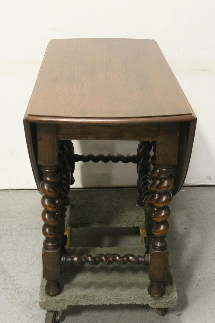 Unusually large 19th c. mahogany gated leg table (1 of 10)