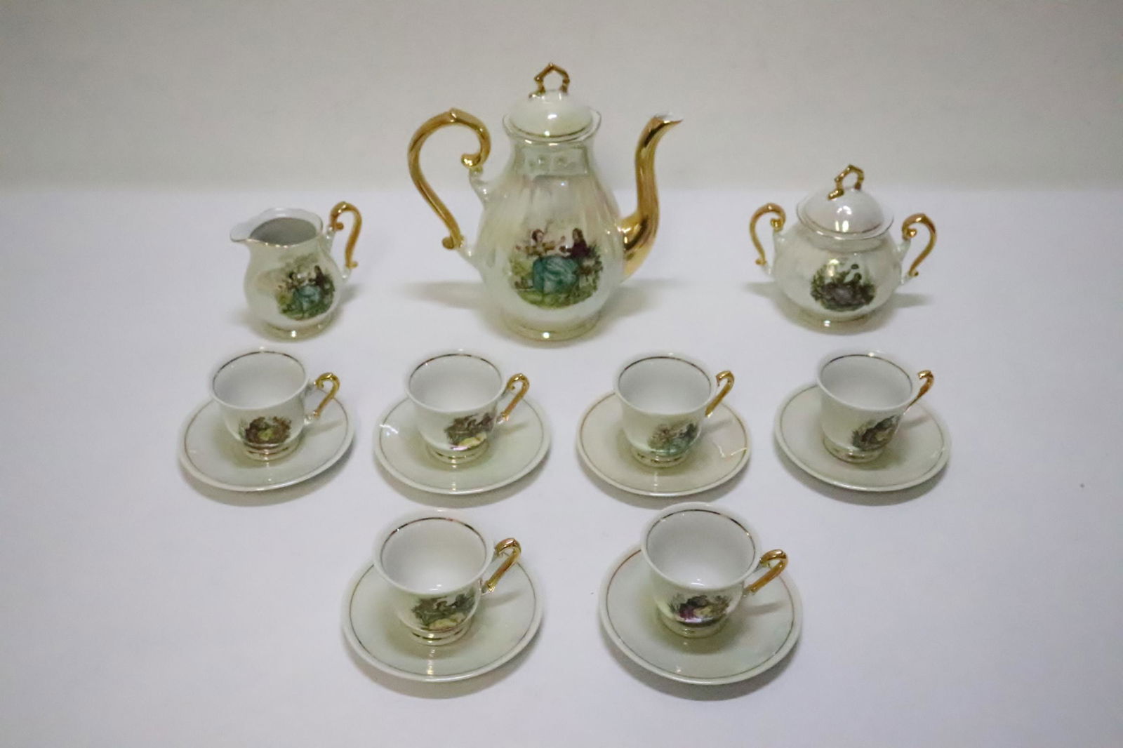 Serving for 6 Zajecar luster tea set (1 of 11)