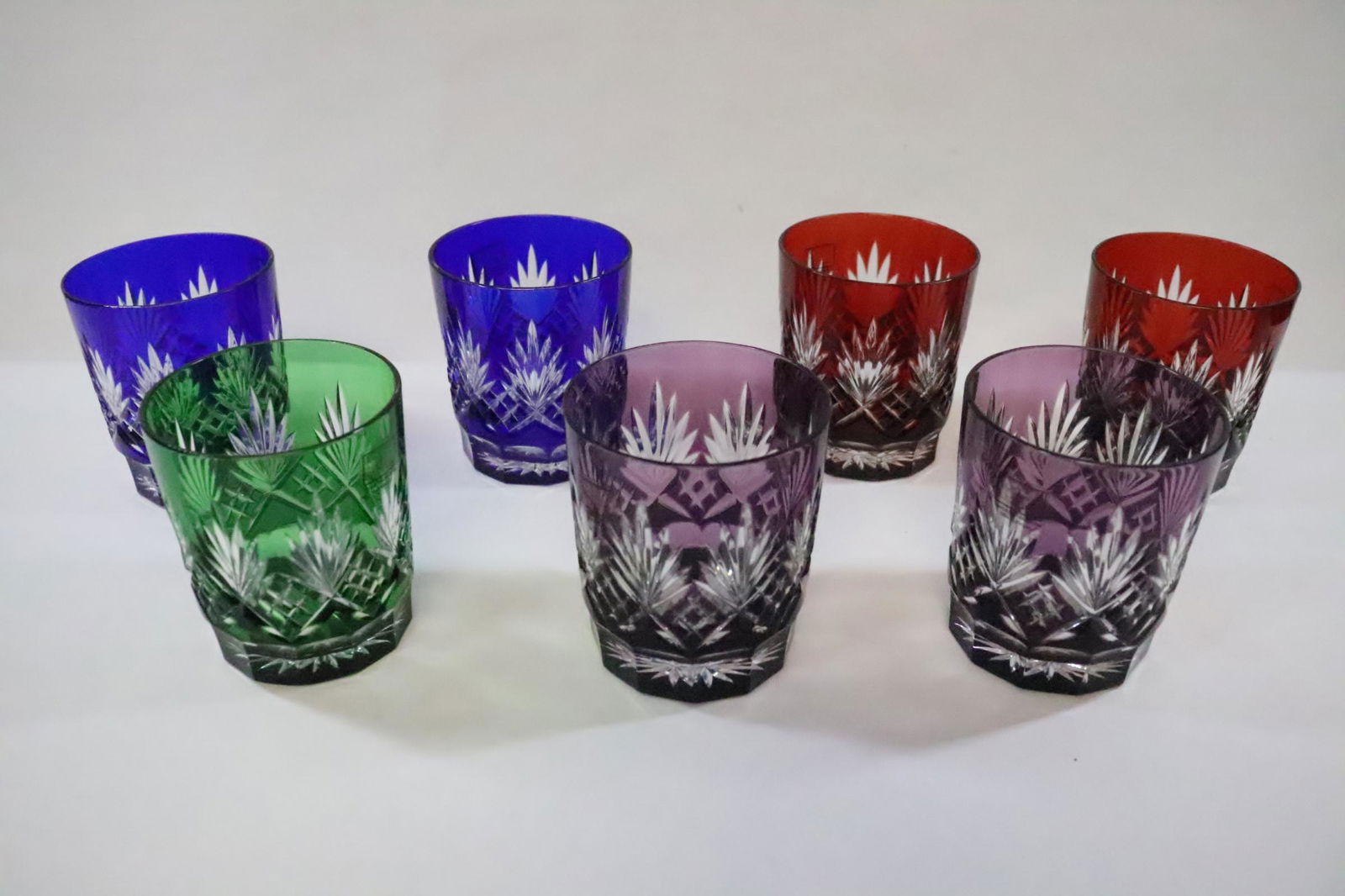 7 piece Bohemian cut crystal waters (1 of 11)