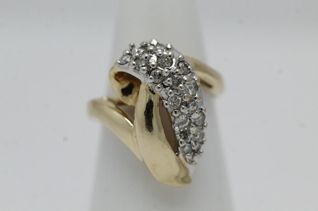 14K Y/G ring set with diamond (1 of 11)