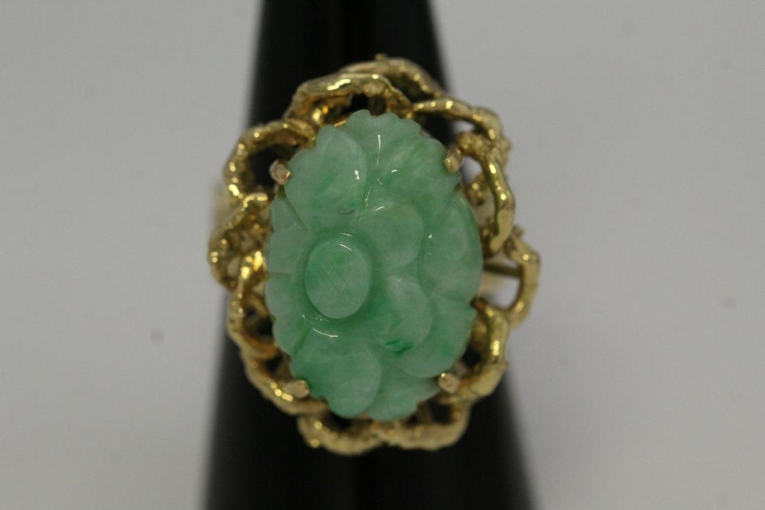 A 14K Y/G jadeite ring (1 of 11)