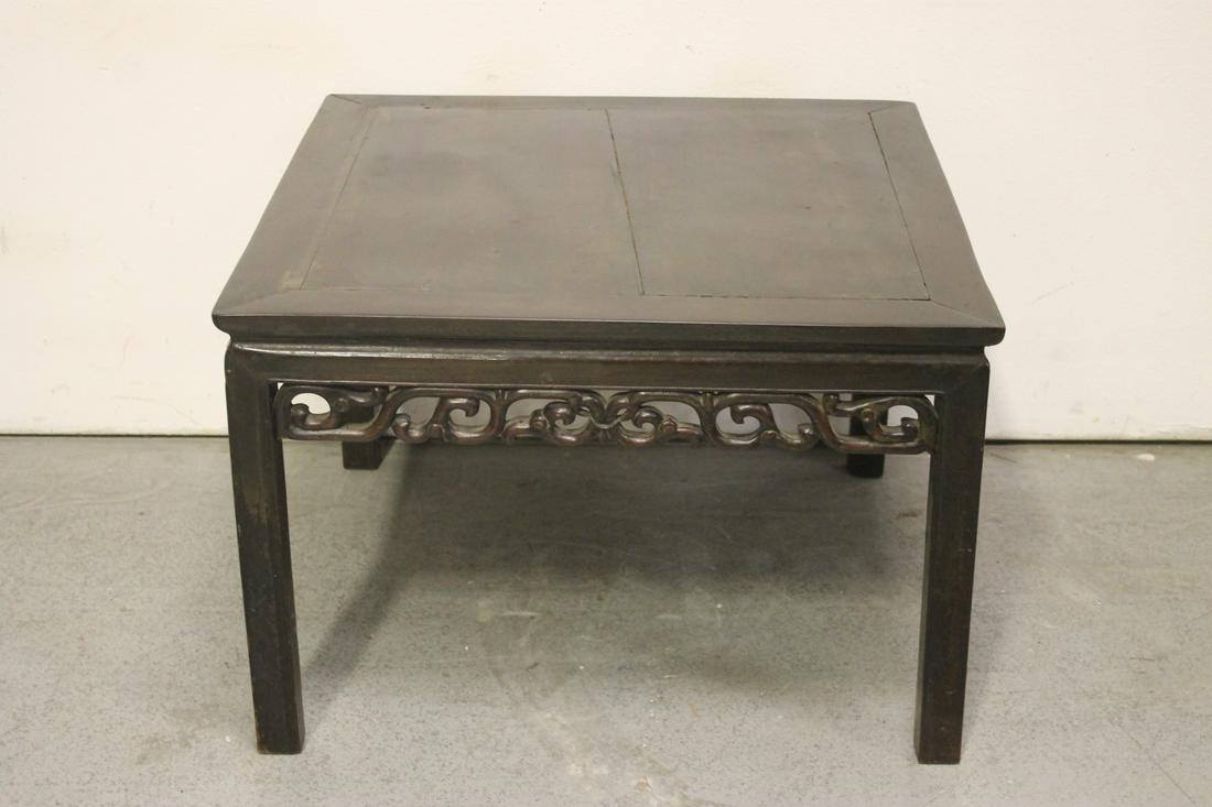 Vintage Chinese rosewood square low table (1 of 10)