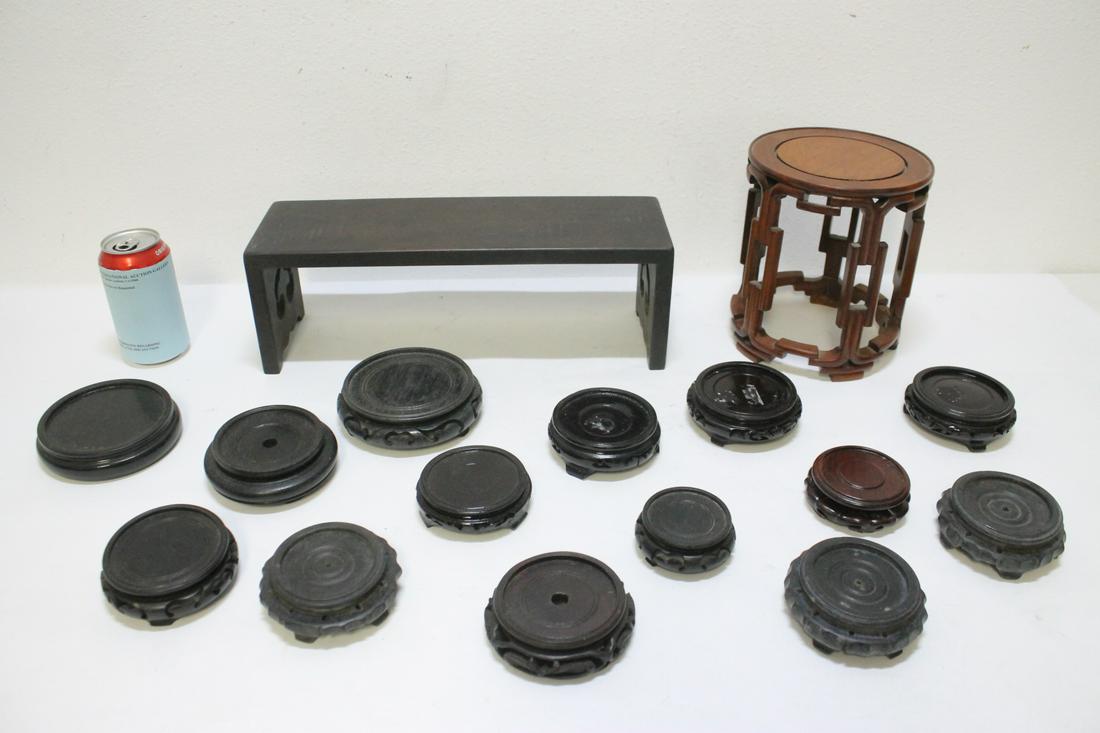 Lot of Chinese wood stand (1 of 10)