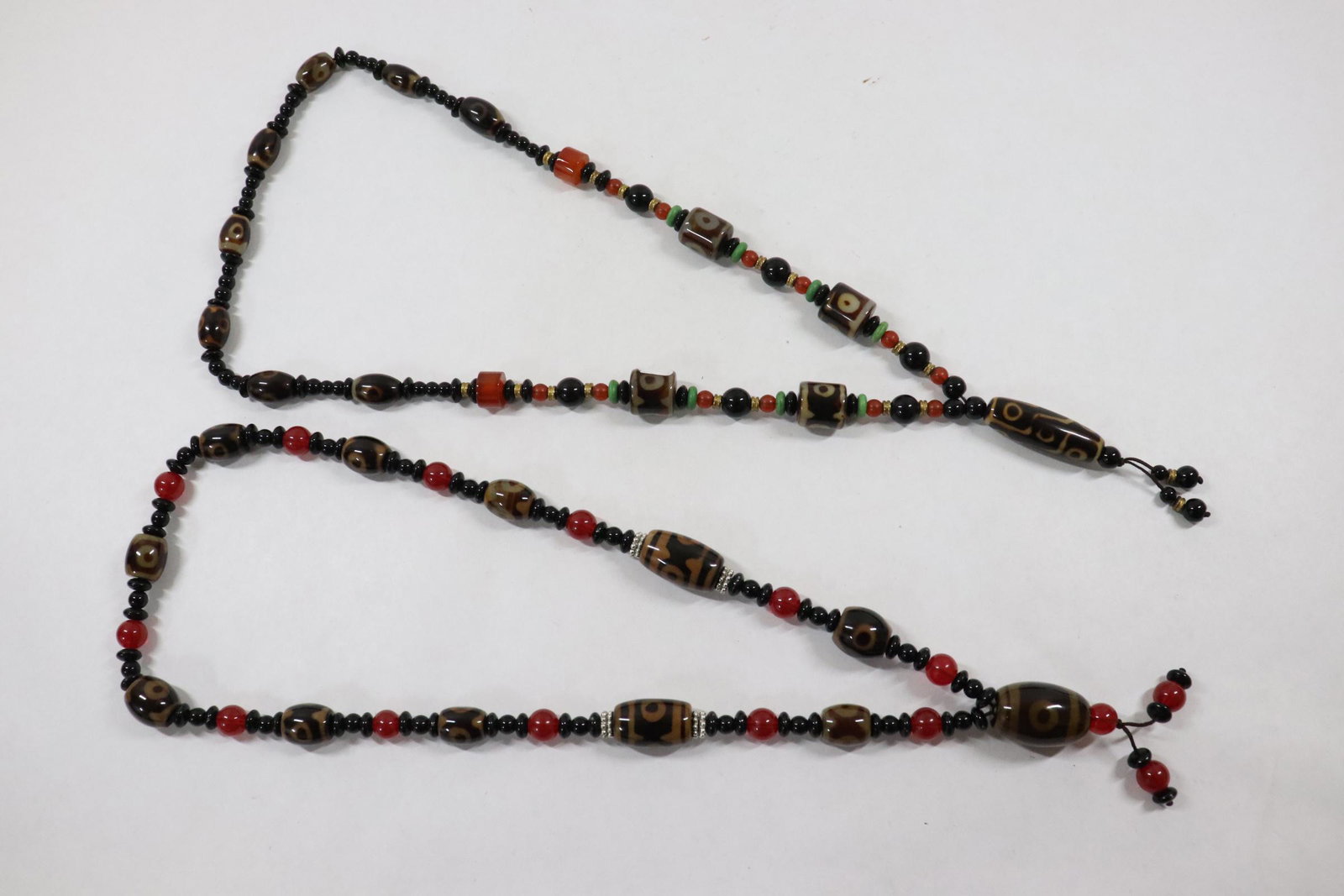 2 simulated dzi bead necklaces (1 of 11)