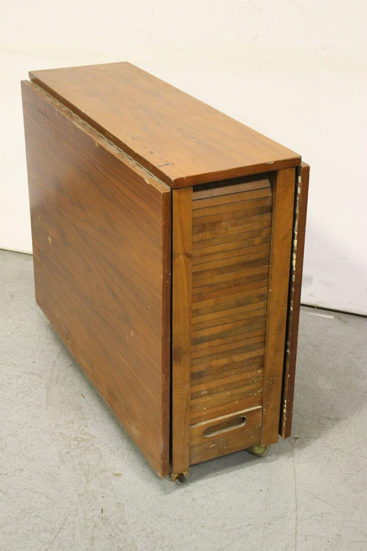 50's teak wood drop leaf table (1 of 10)