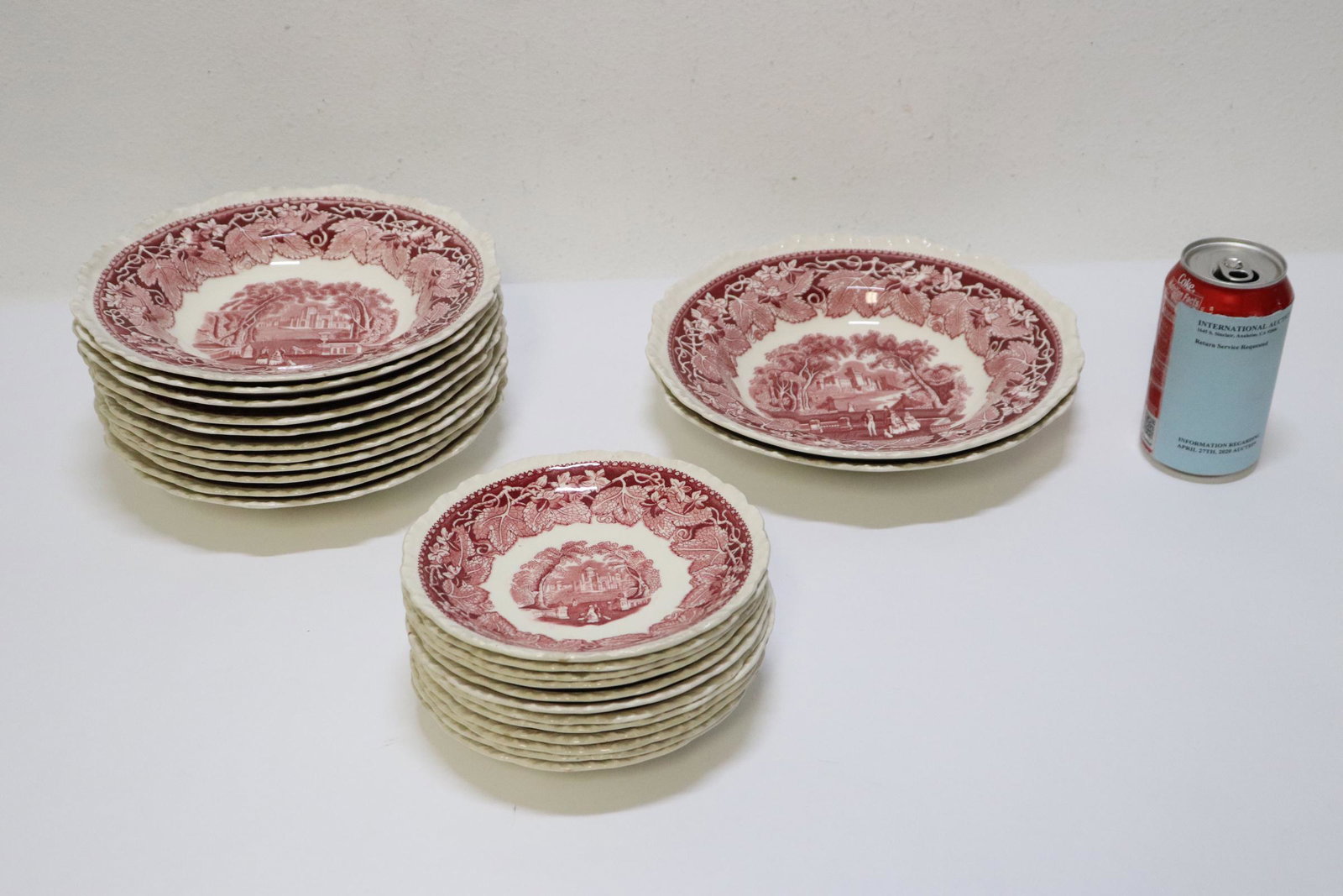 Lot of vintage Mason porcelain plate: Lot of vintage Mason porcelain plate (6.5"dia, 10"dia), total approx. 25 pieces