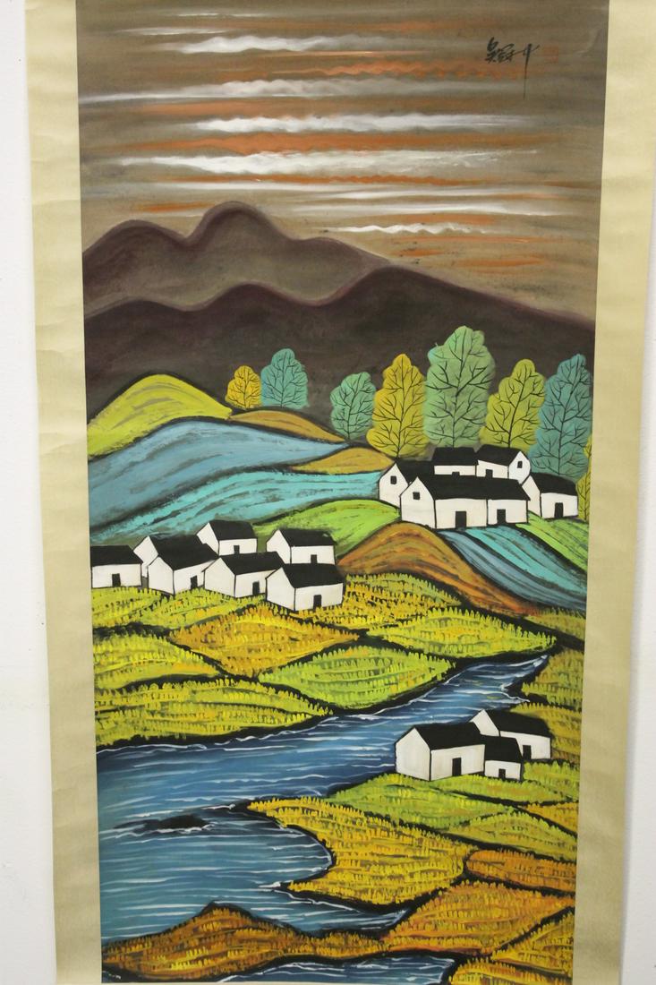 Chinese watercolor enhanced print scroll (1 of 10)