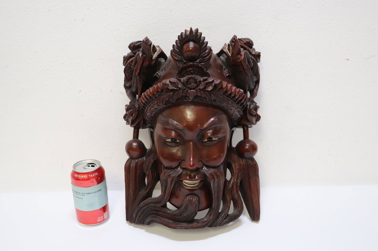Large Chinese rosewood carved mask (1 of 11)