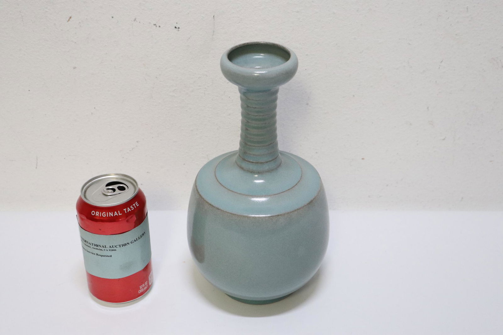 Chinese light celadon porcelain vase (1 of 9)