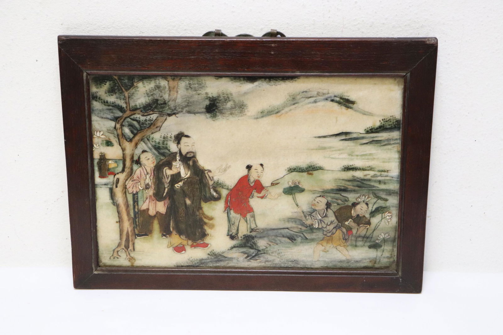 Chinese 18th/19th c. framed marble plaque (1 of 11)