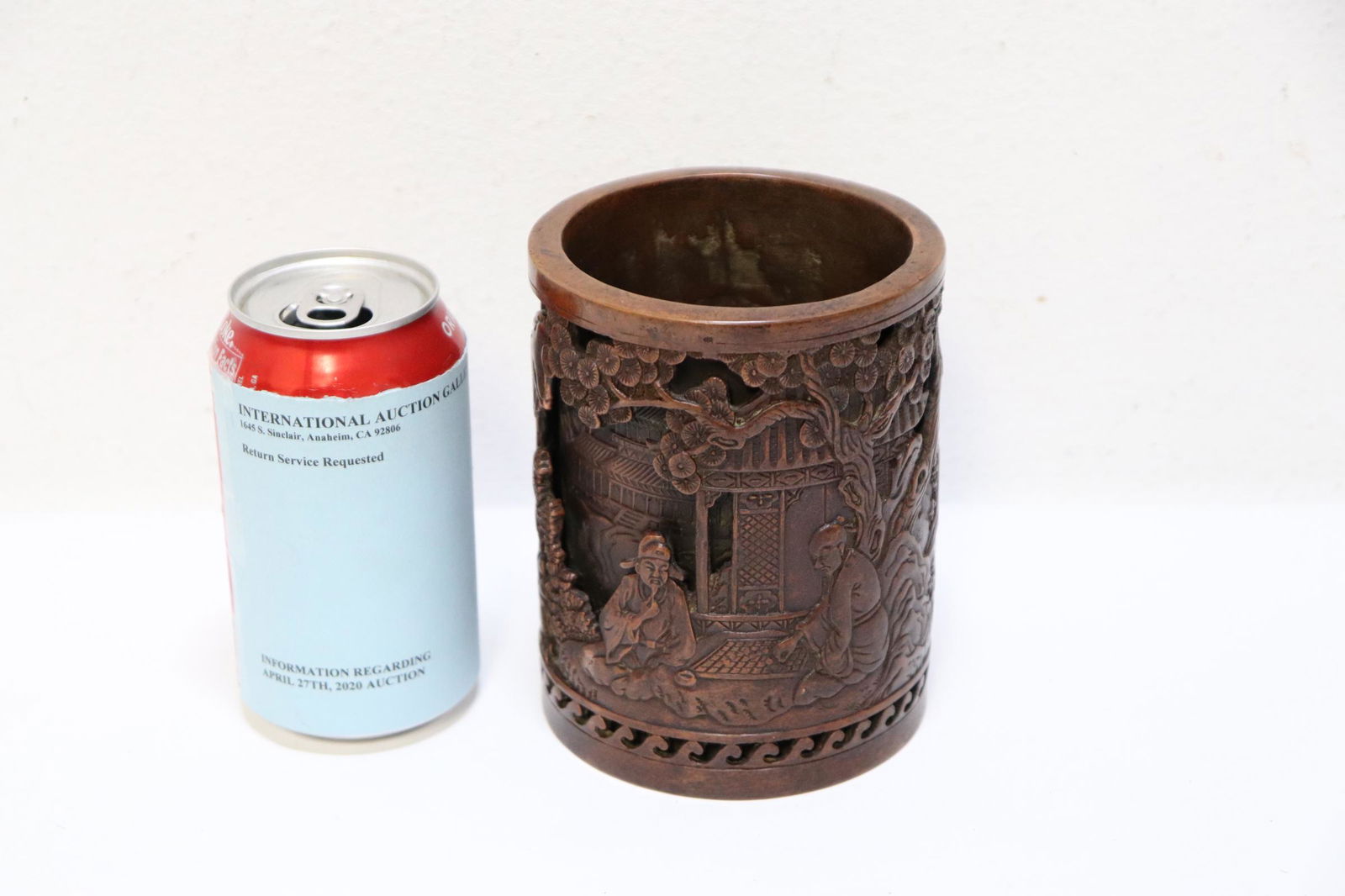 A beautiful bronze brush holder (1 of 9)