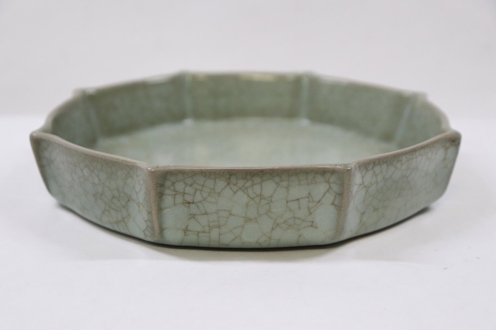 Chinese Song style porcelain brush wash: Chinese Song style porcelain brush wash, 1.3"Hx7.15"dia