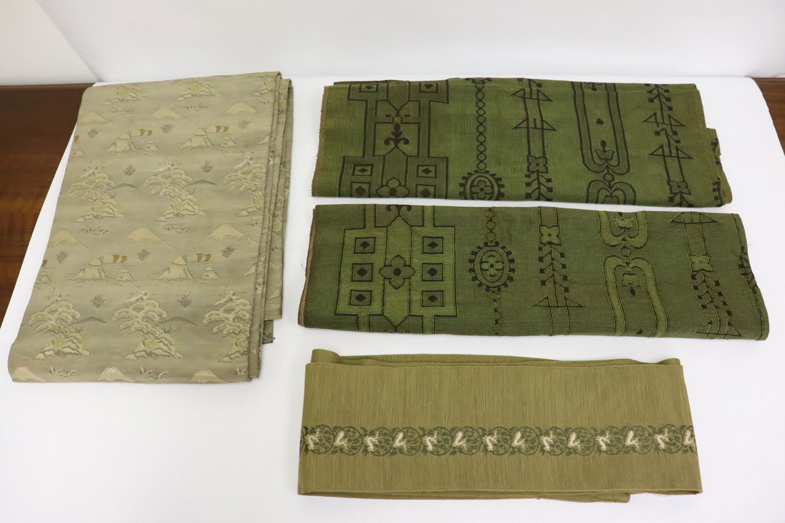 2 Japanese obi and 2 cloth panels (1 of 10)