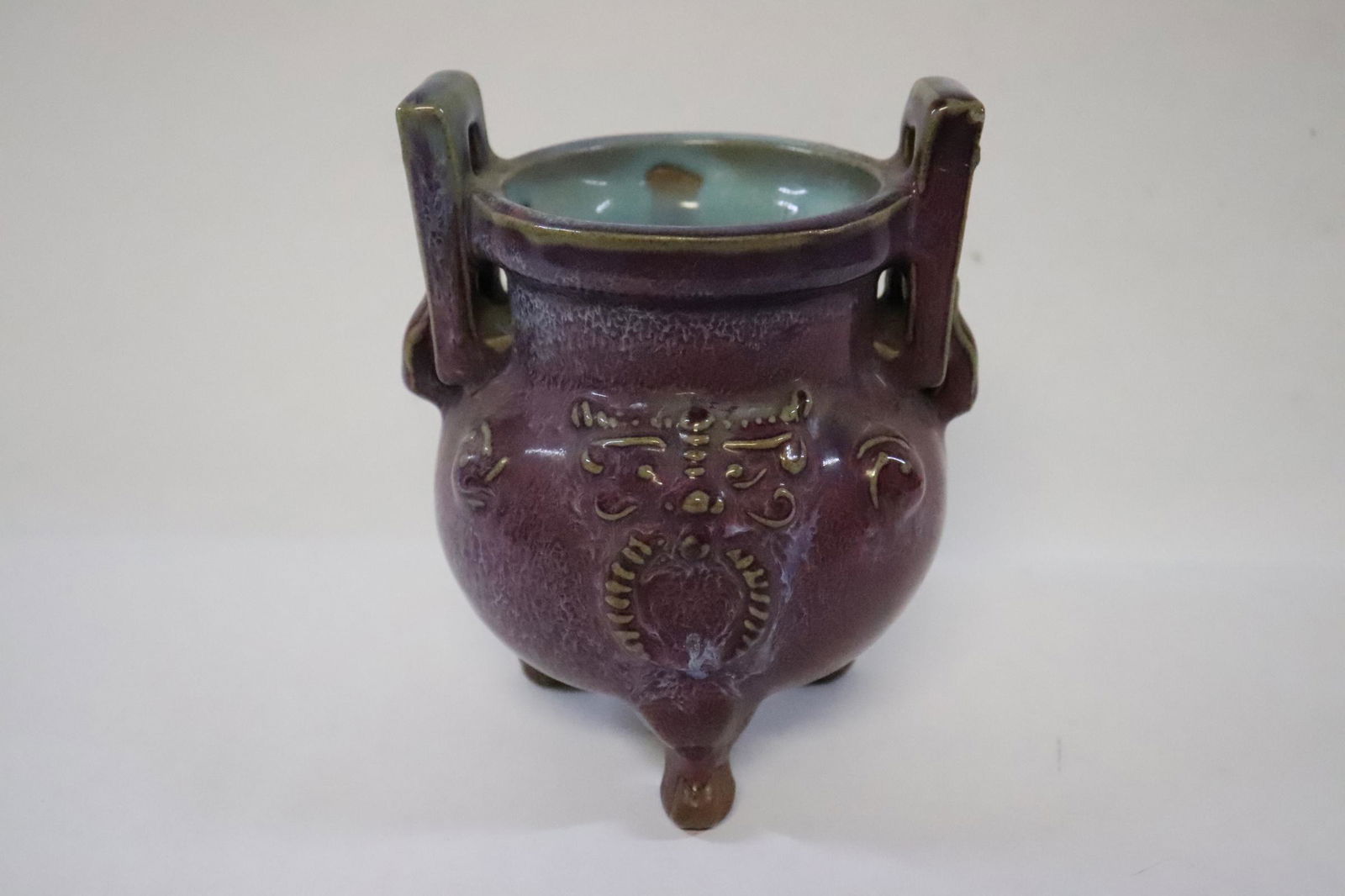 red glazed tripod censer (1 of 9)
