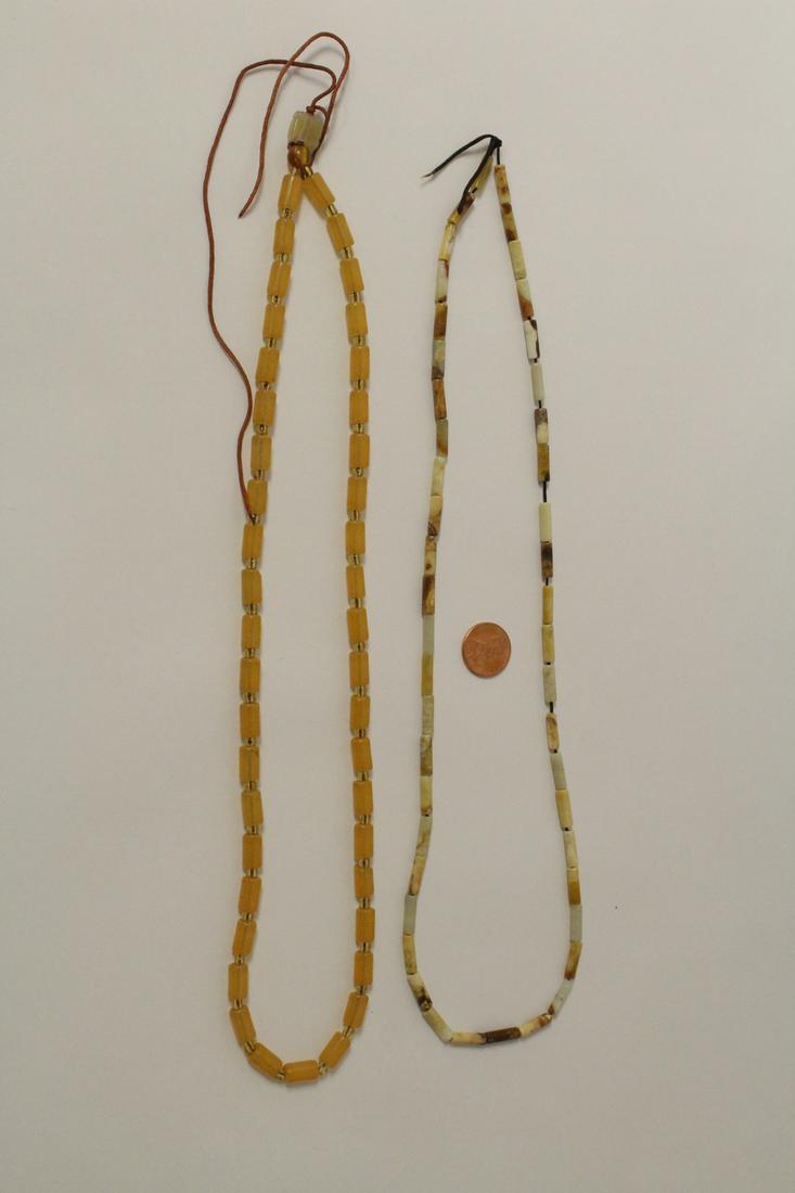 2 tubular jade like bead necklace (1 of 11)