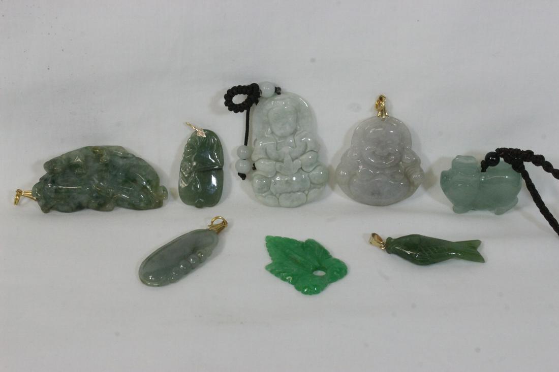 8 jade/ jadeite carved ornament/ pendant (1 of 9)