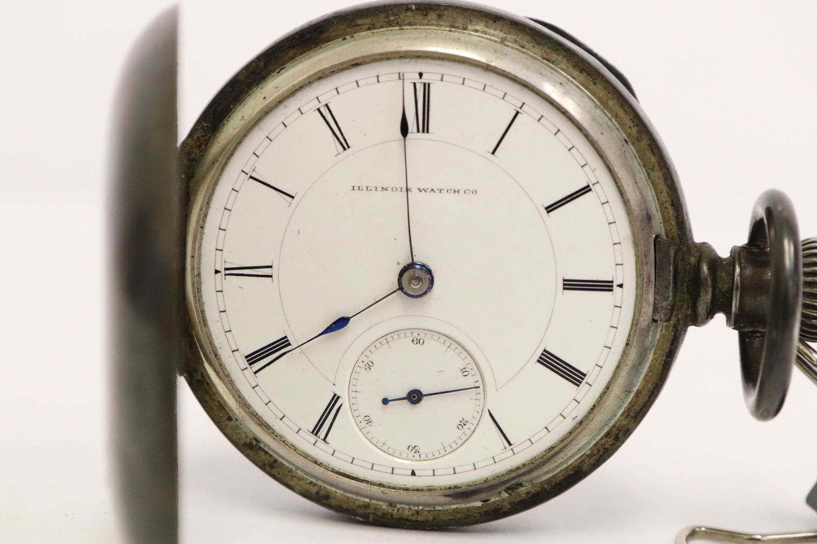 large face coin silver hunter cased pocket watch (1 of 9)