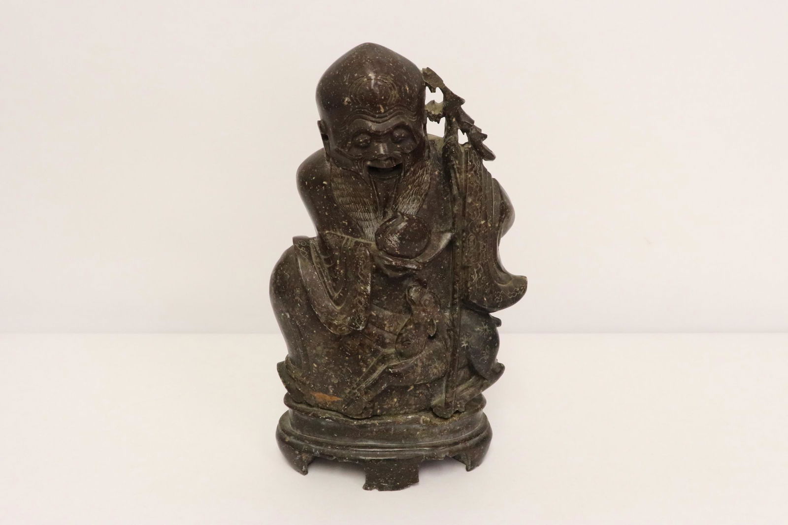 Chinese shoushan stone carved deity (1 of 9)