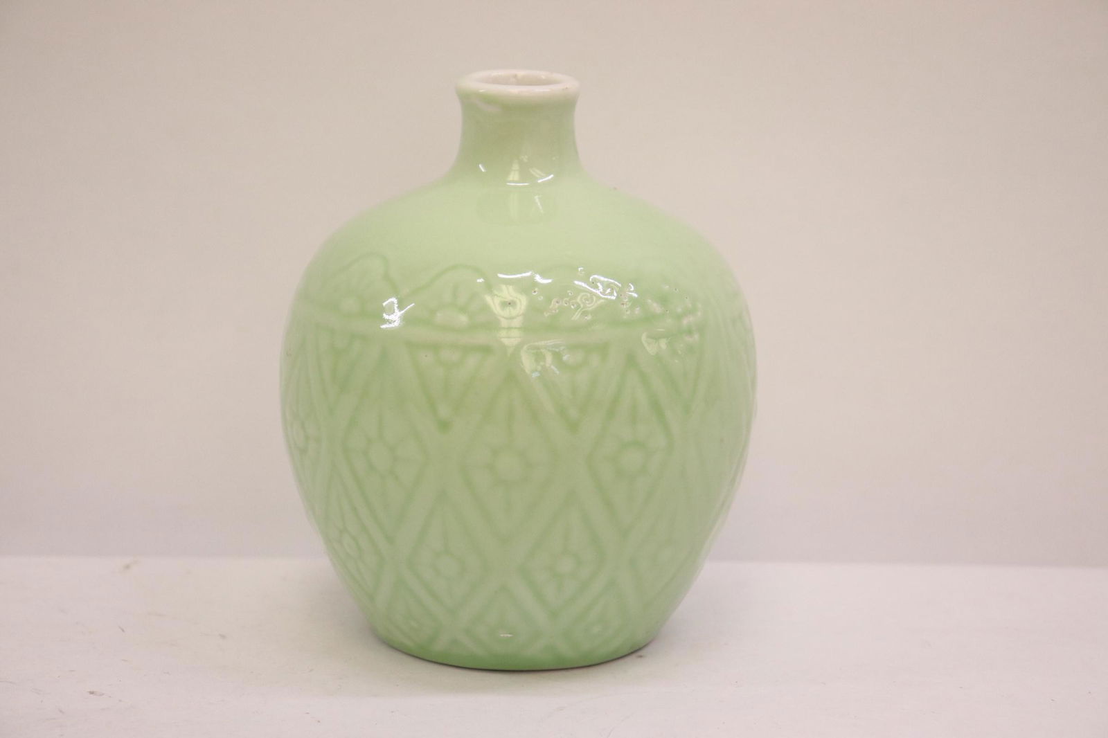 vintage Chinese light green glazed small jar (1 of 10)