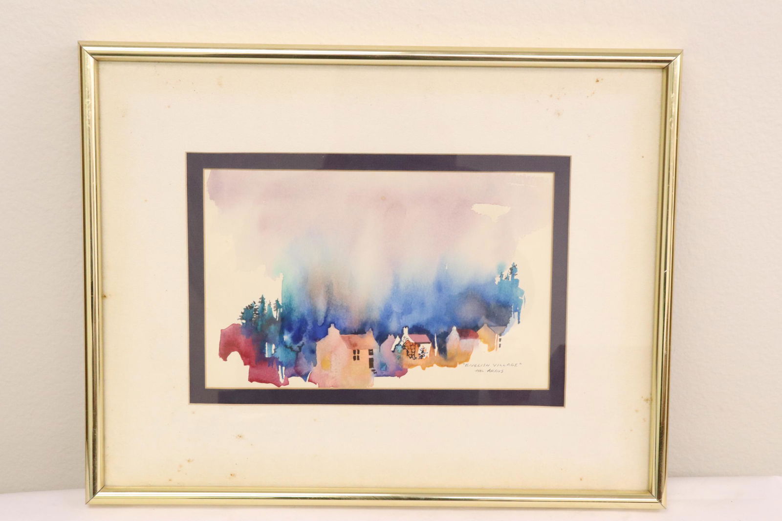 Watercolor "English village" by Hal Akins (1 of 7)