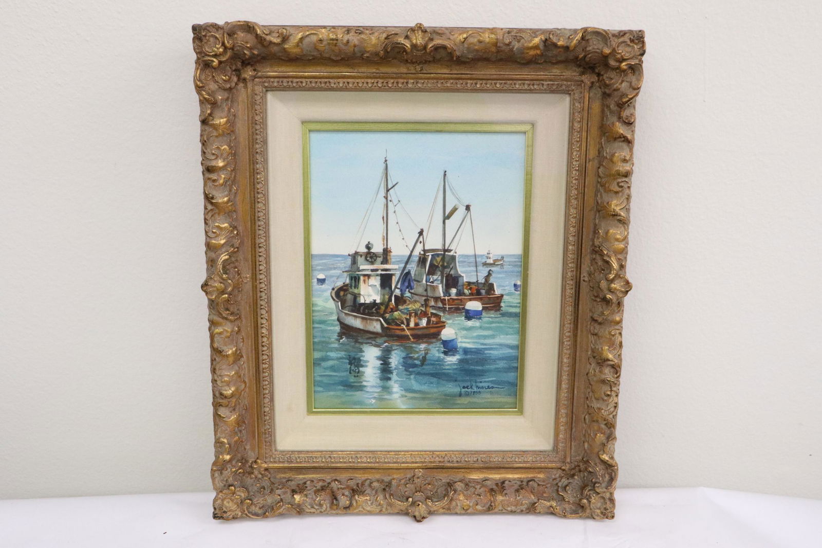 Framed watercolor, signed (1 of 9)
