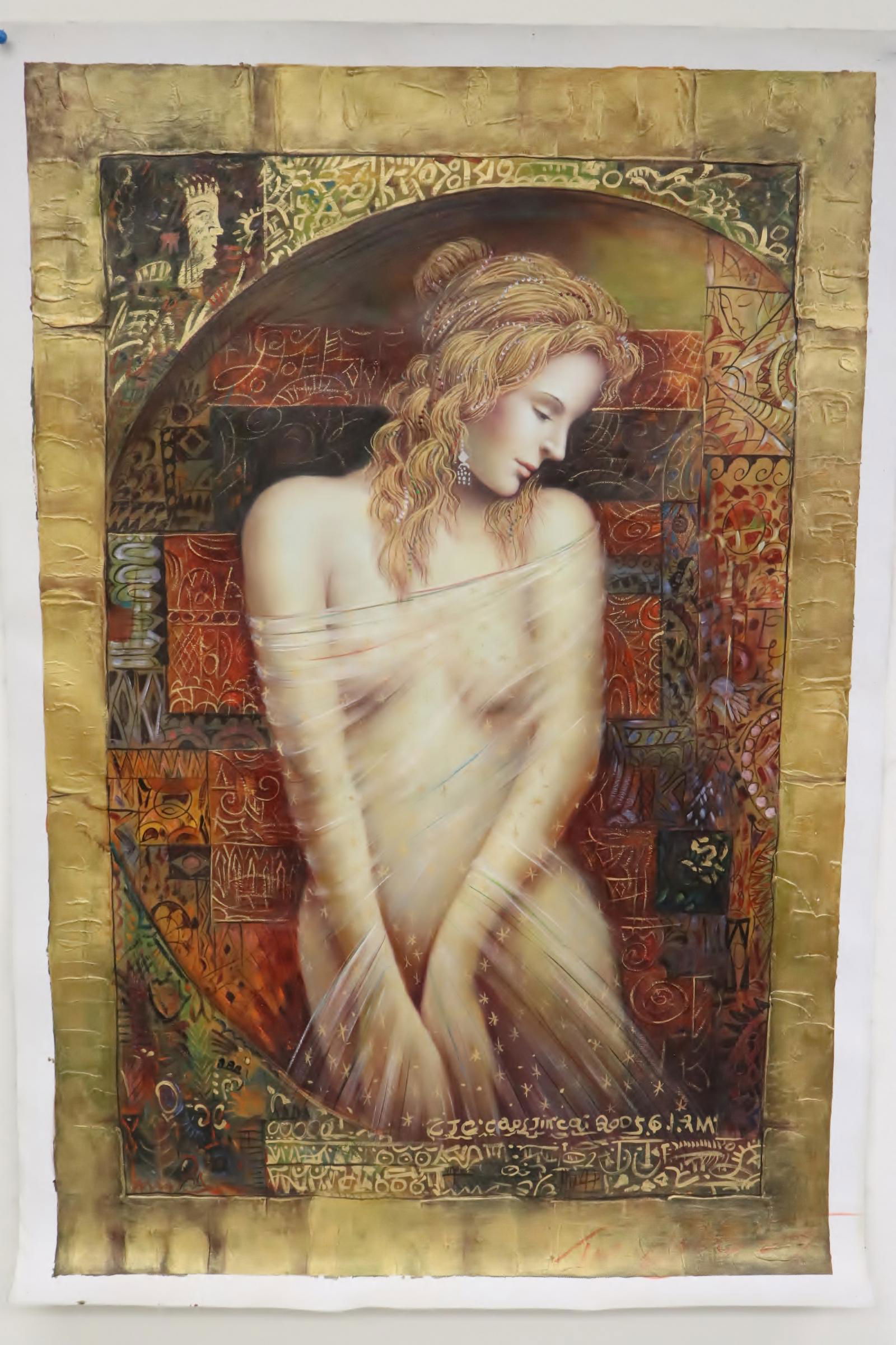 Unframed oil painting "portrait of girl" (1 of 10)