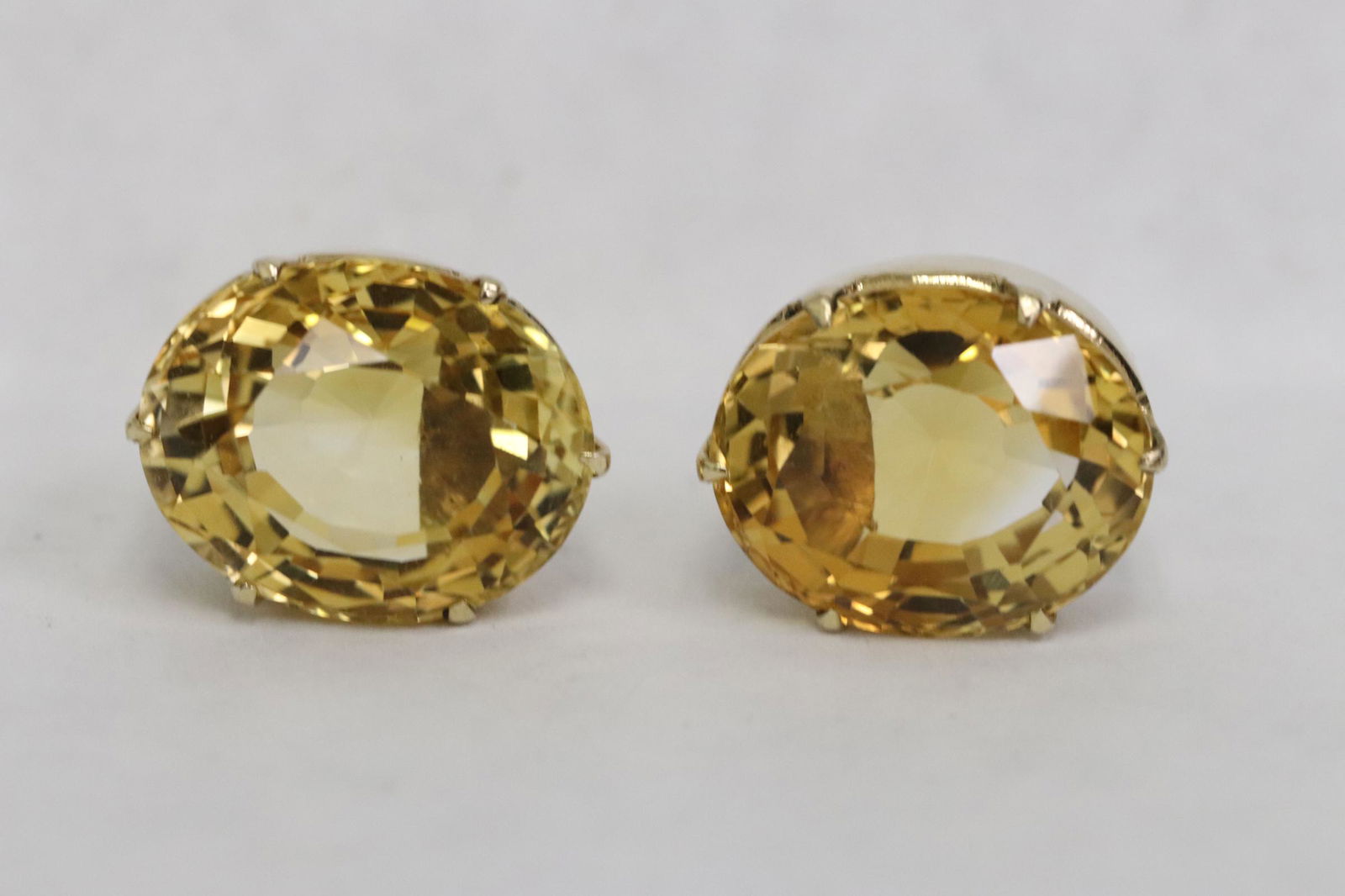 Pair 14K Y/G earrings with citrine (1 of 10)