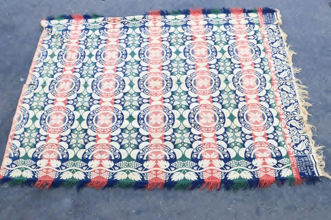 Large Victorian coverlet/ tapestry(?) (1 of 12)