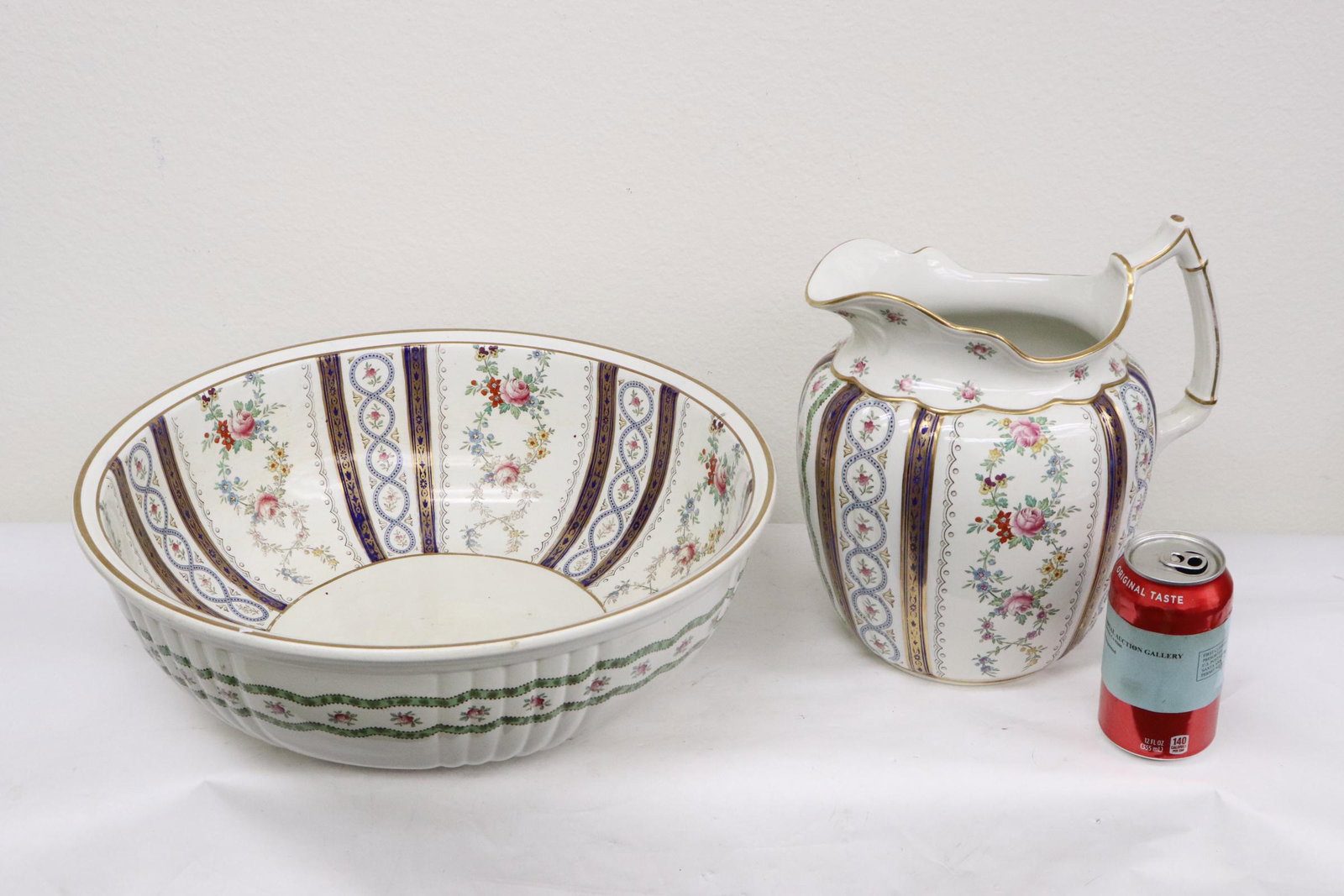 Antique English 2pc pitcher and basin set (1 of 12)