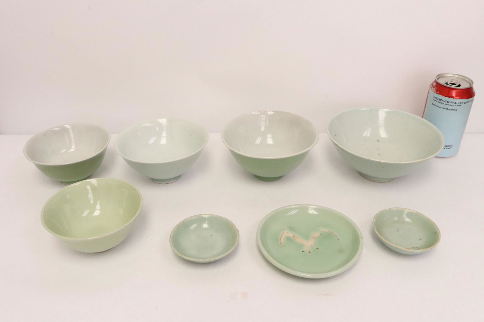 8 vintage celadon porcelain pieces (1 of 10)
