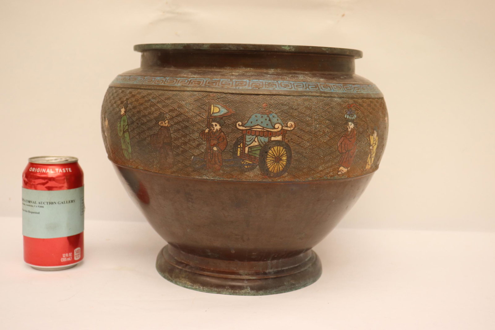 Large Chinese bronze based champleve jar (1 of 10)