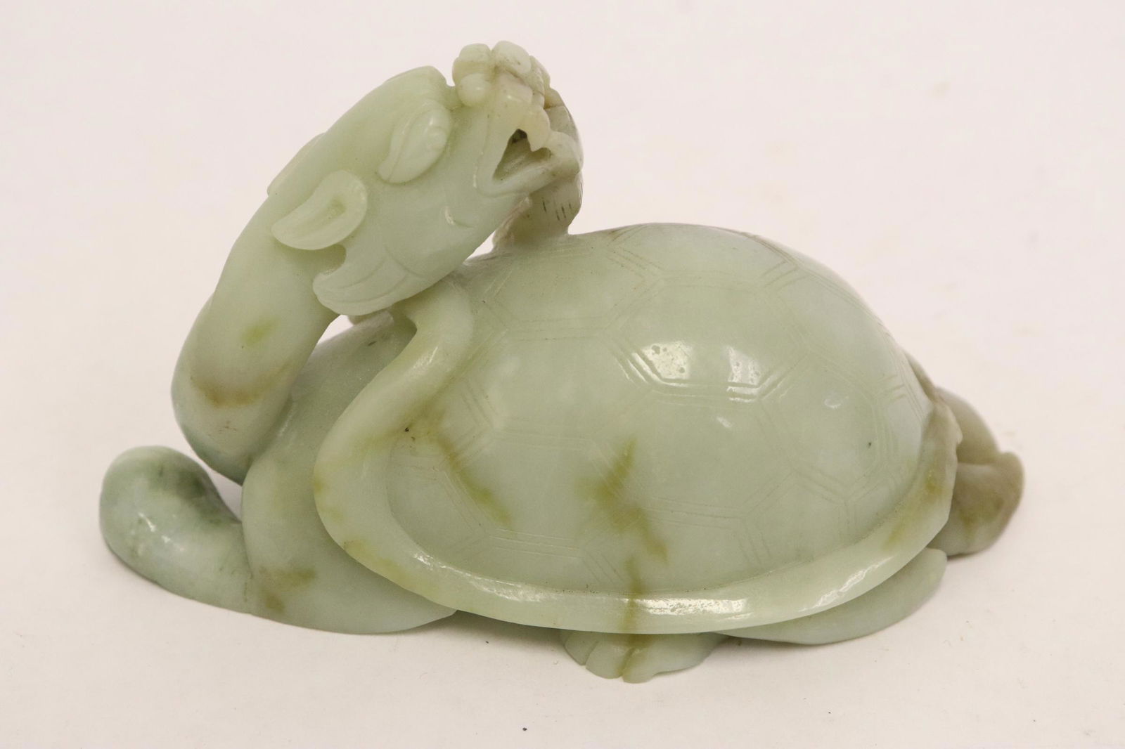 Chinese celadon jade carved qilin (1 of 9)