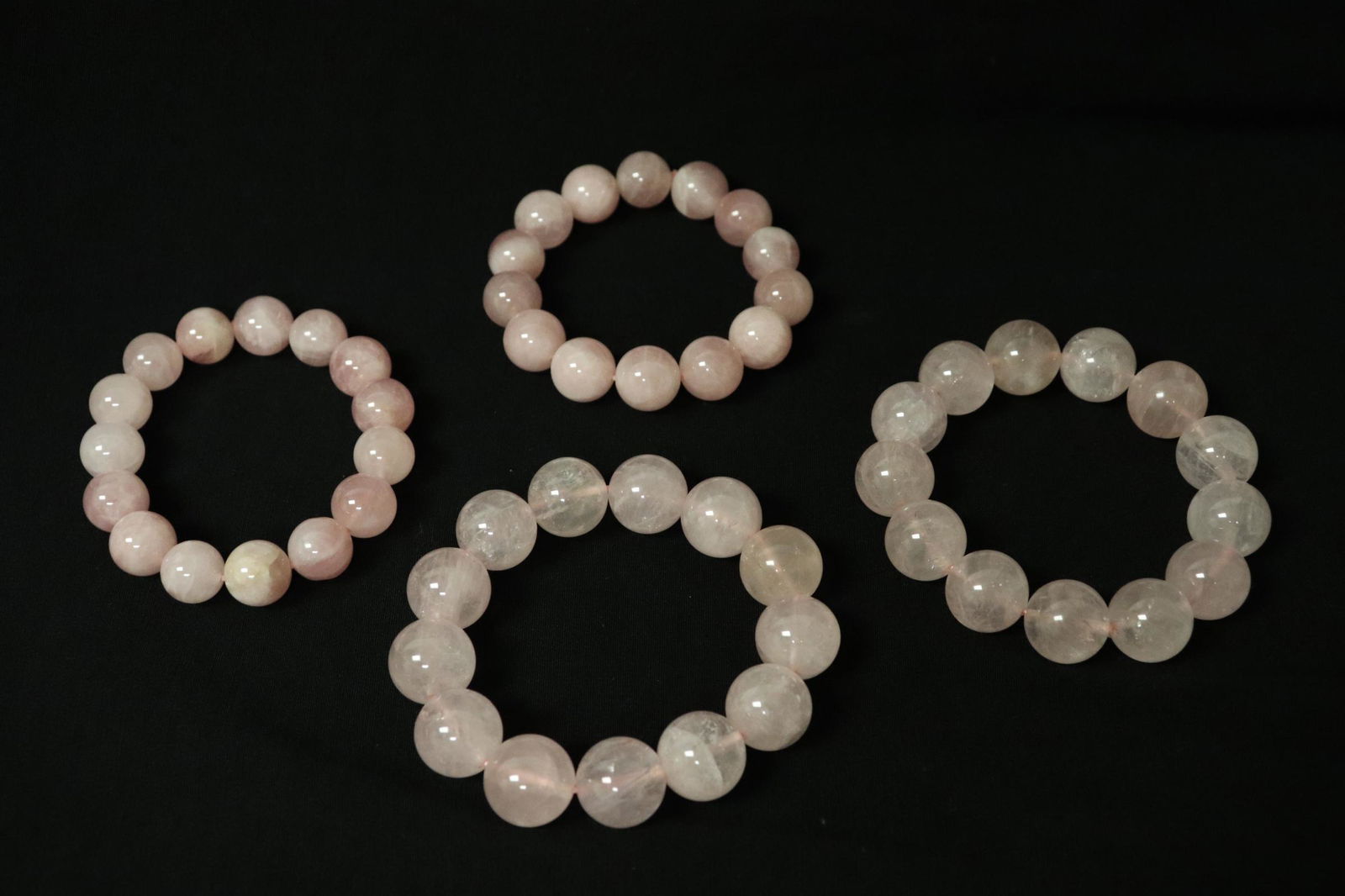 4 rose quartz bead bracelets (1 of 9)