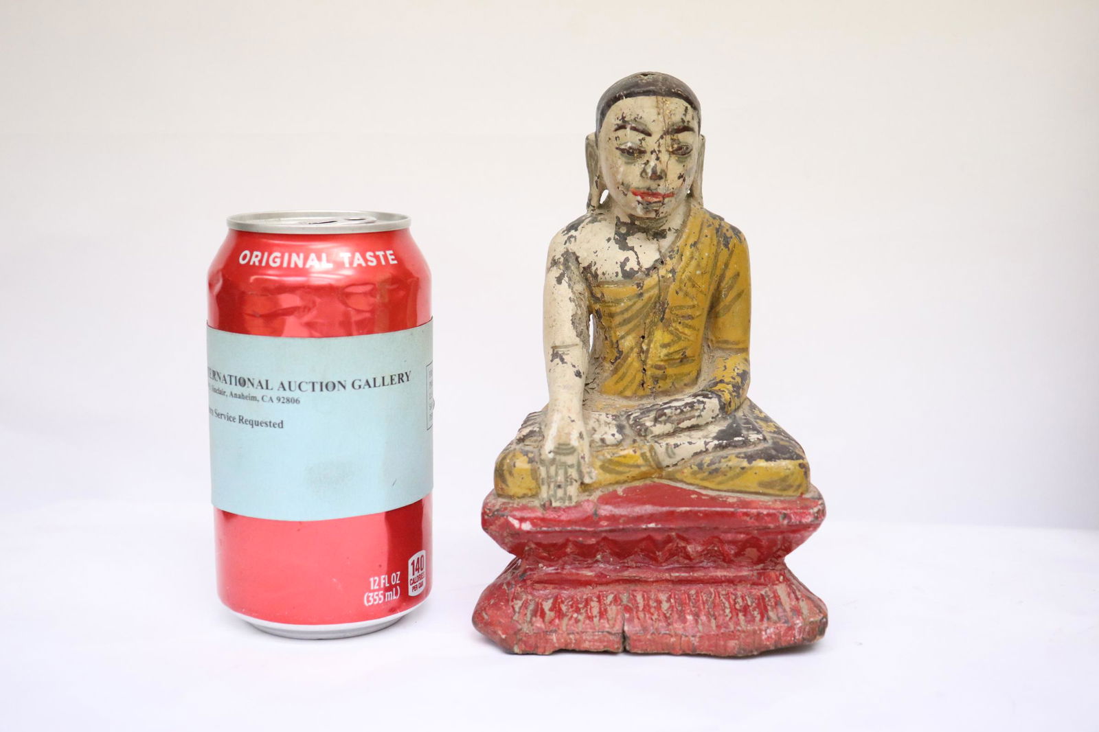 An India 18th/19th c. polychrome wood carved deity (1 of 10)