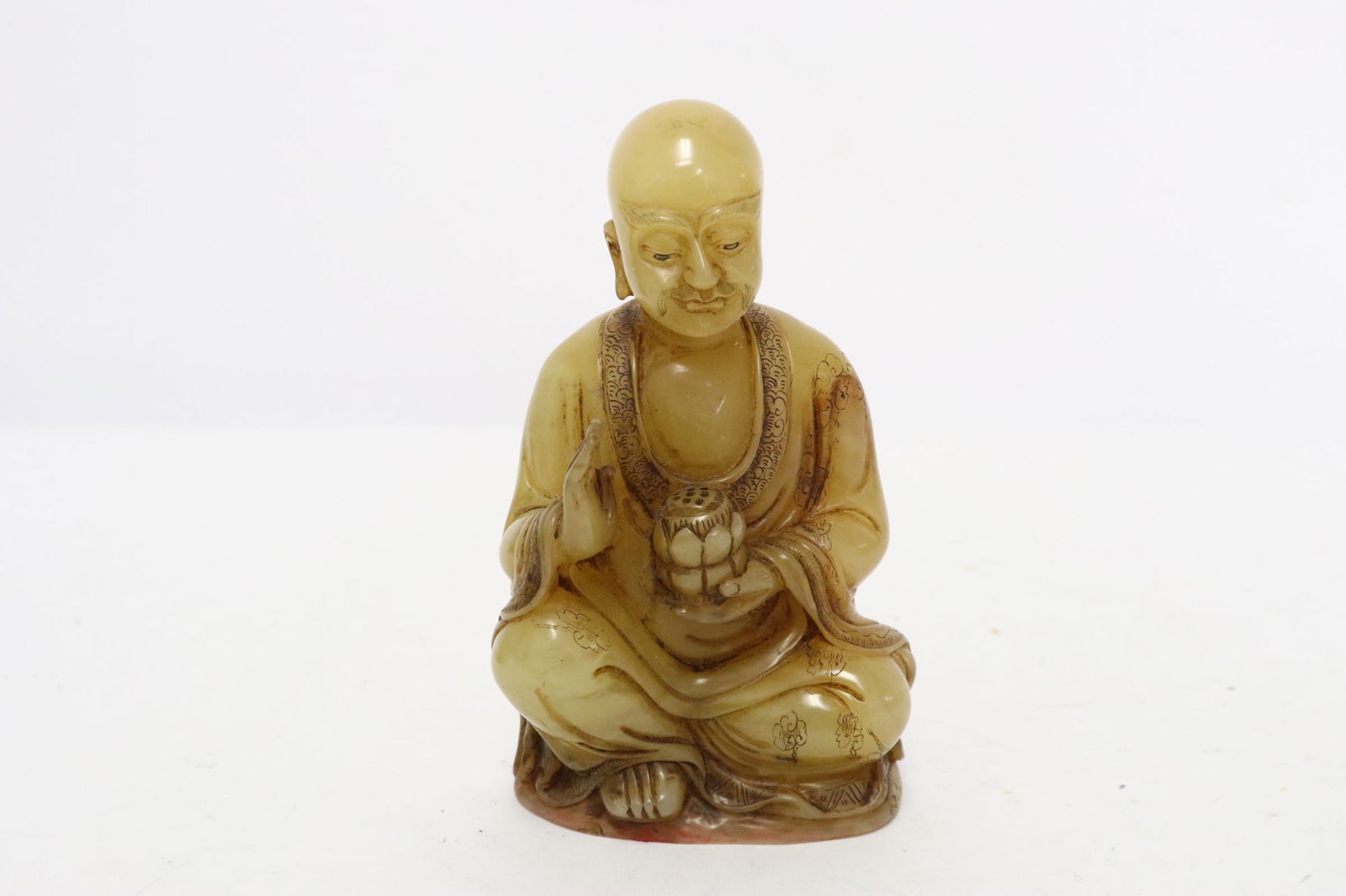 Fine Chinese shoushan stone carved deity (1 of 10)