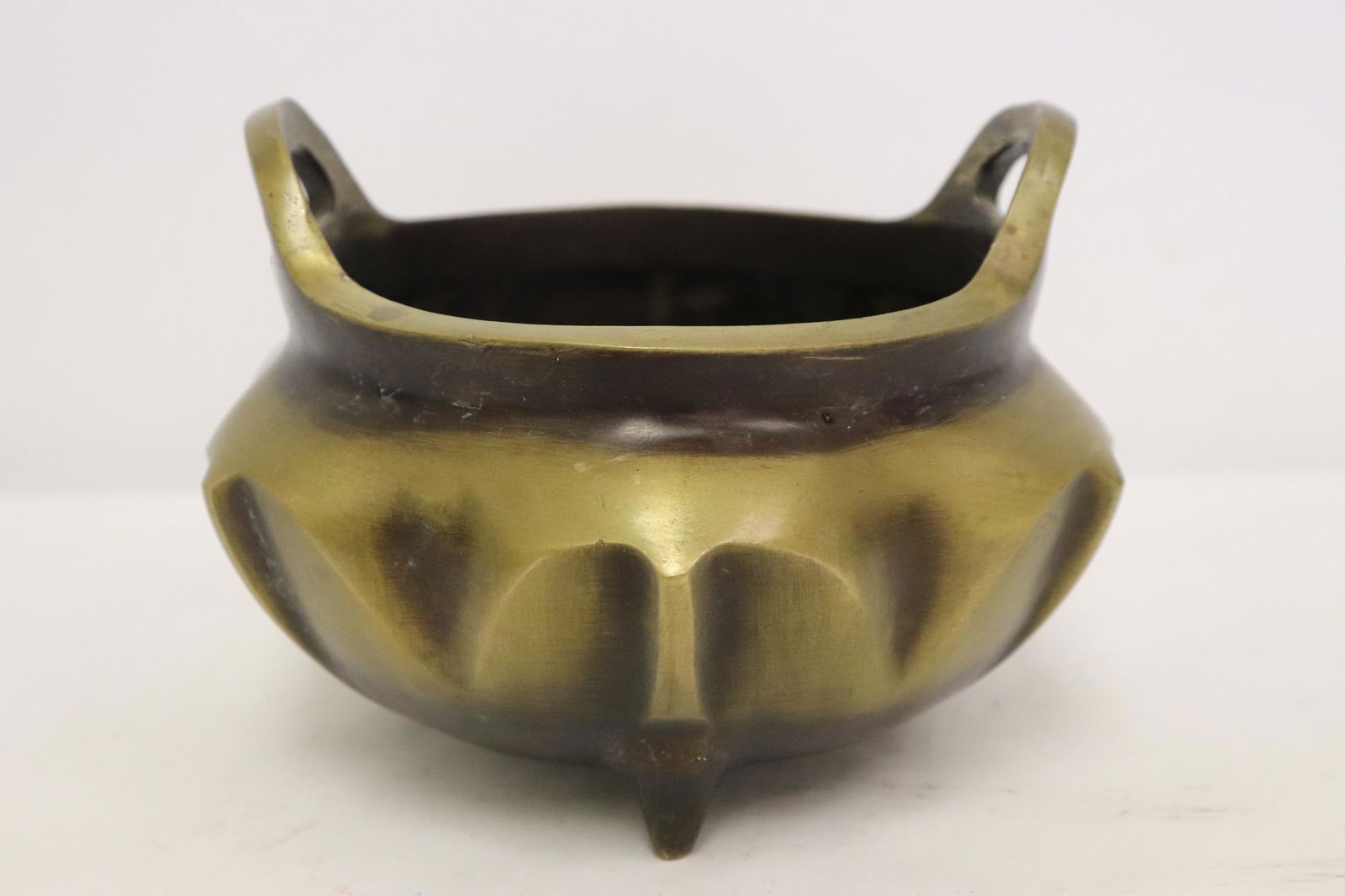 Chinese bronze handled censer (1 of 10)