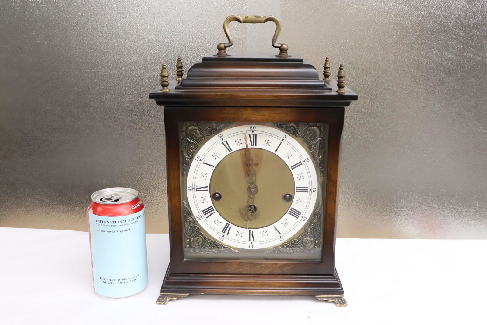 19th/20th c. European keywind table clock (1 of 9)