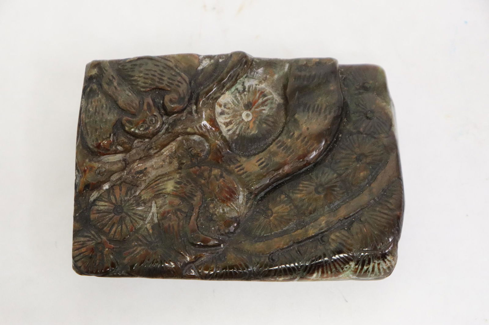 Chinese antique celadon jade belt buckle (1 of 6)