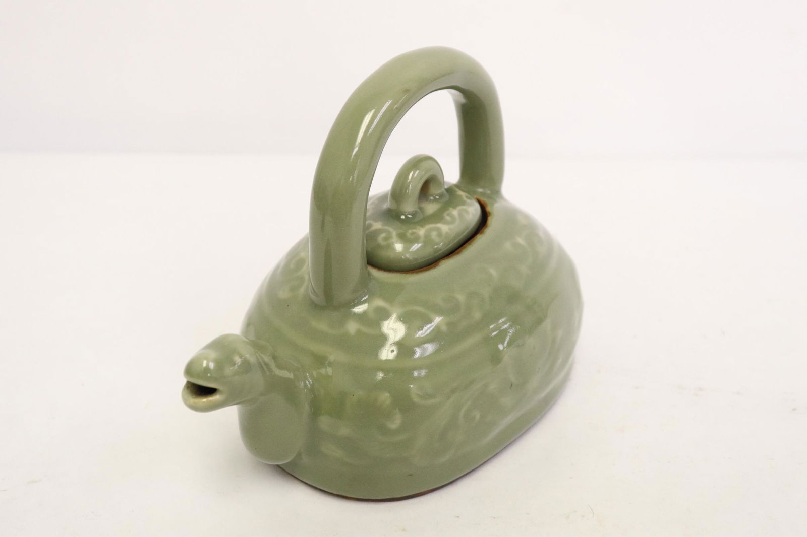 Chinese 18th/19th c. celadon porcelain teapot (1 of 9)