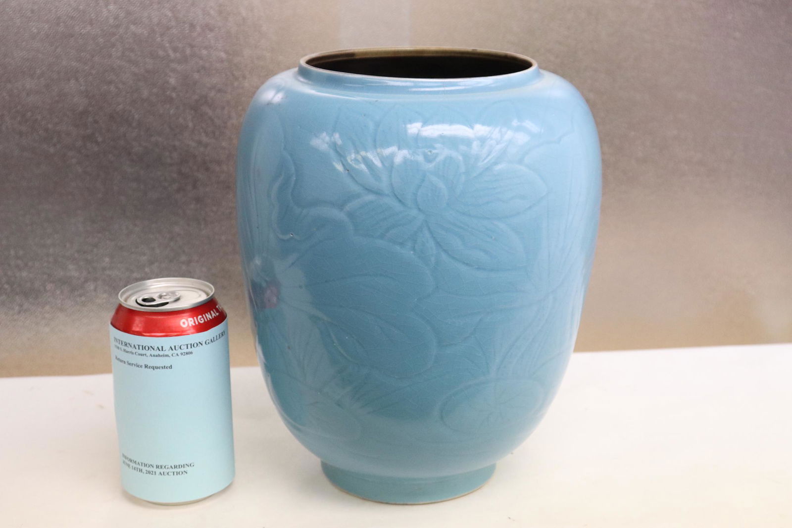 Chinese blue glazed large jar (1 of 12)