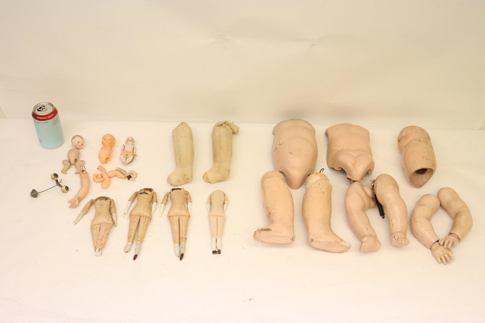 Lot of large antique doll parts (1 of 10)