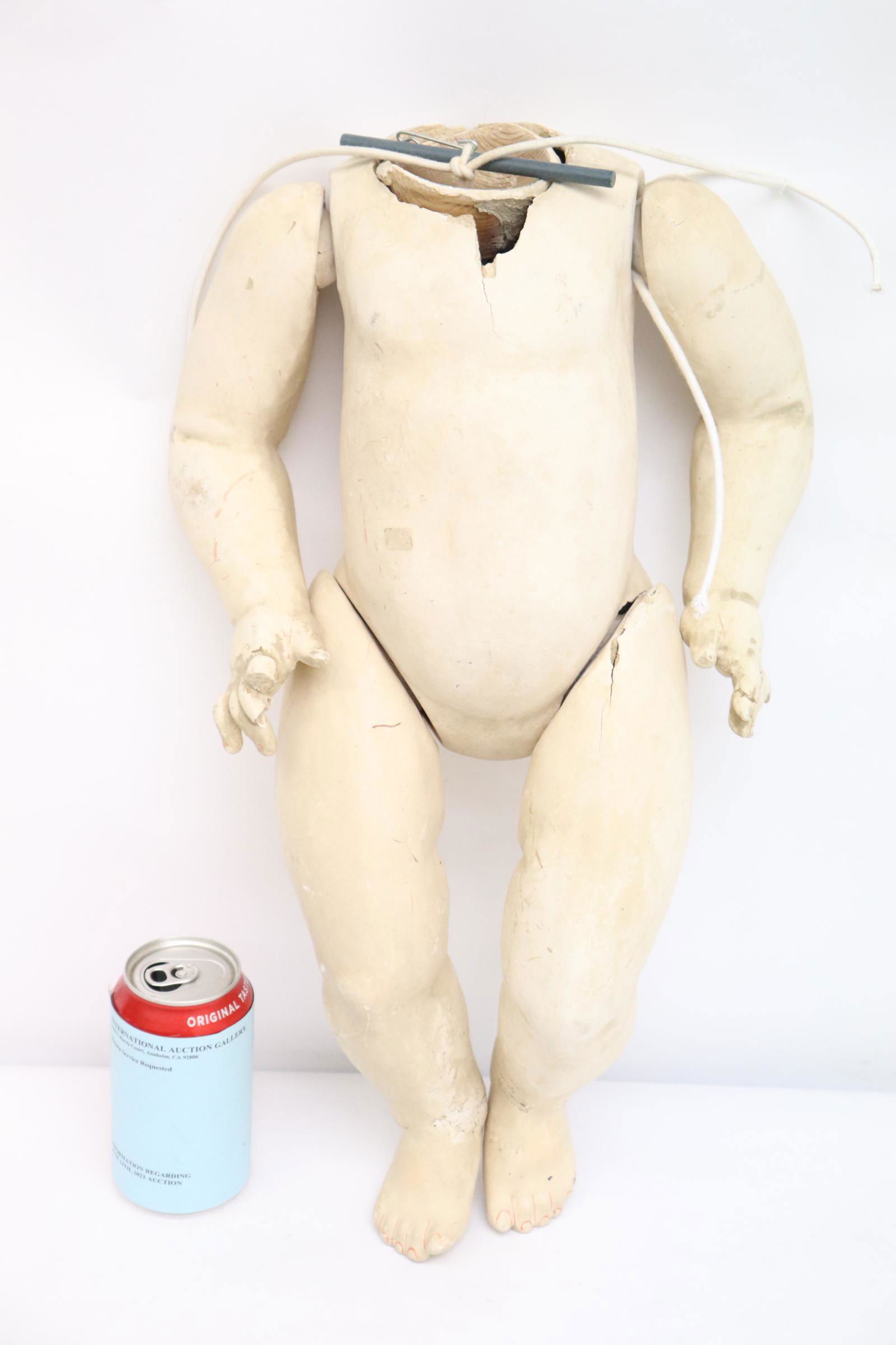 Antique German doll body, 19" (1 of 9)