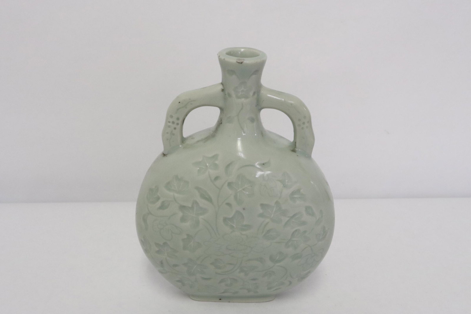 Chinese 19th century celadon flask (1 of 9)