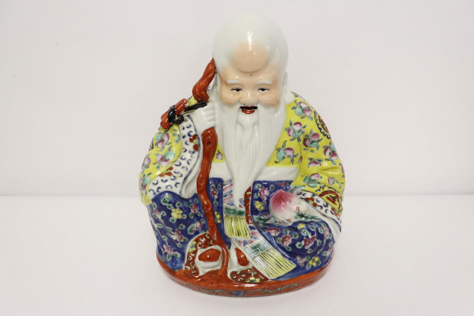 Chinese famille rose porcelain deity (1 of 11)