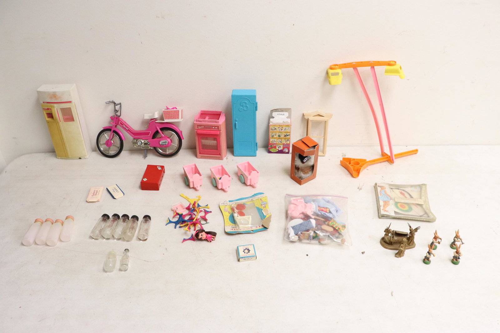 Barbie motorcycle, miniature, misc. furniture & more: Barbie motorcycle, miniature, misc. furniture and more