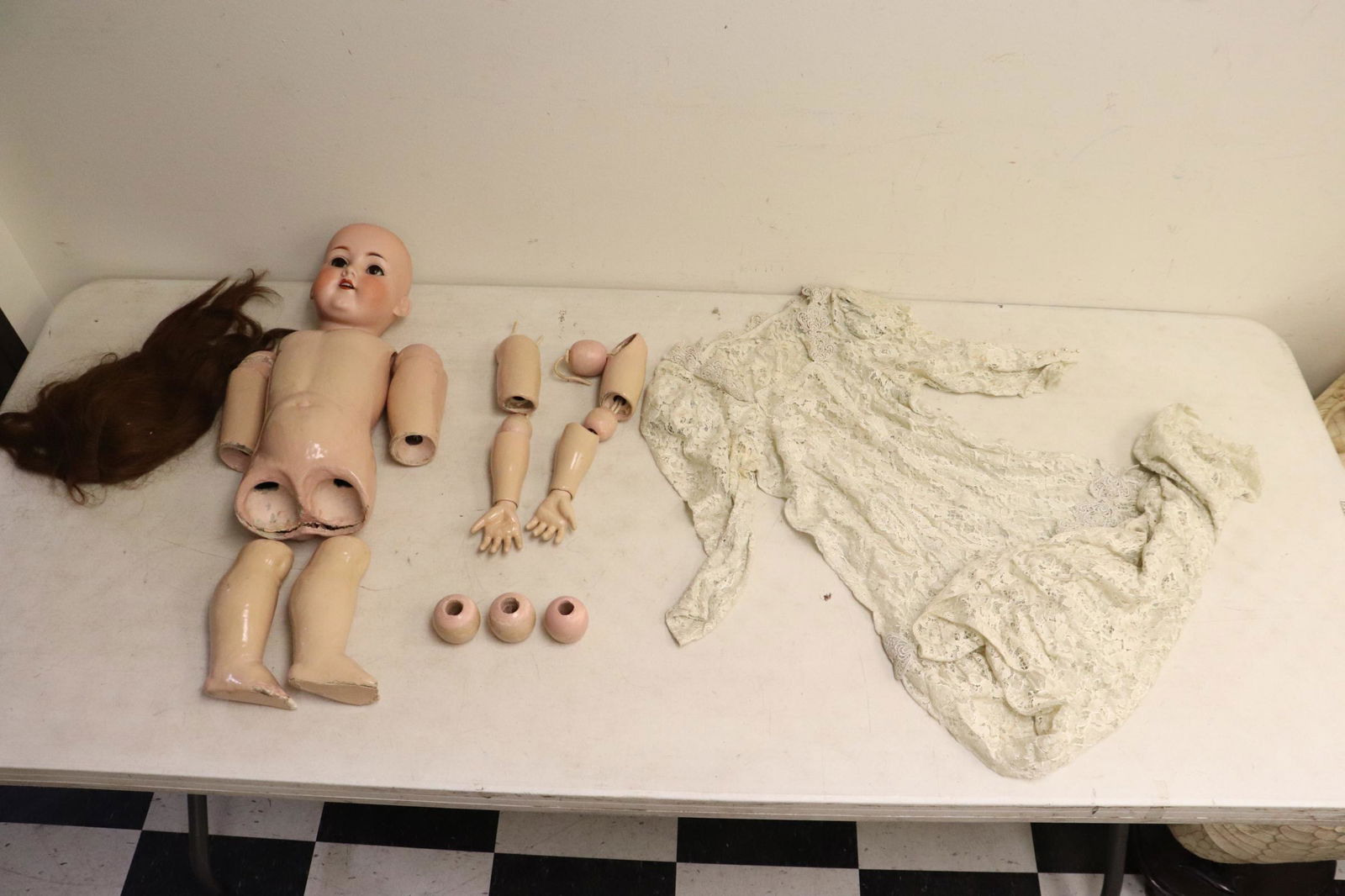 massive antique Armand Marseille bisque head doll (1 of 14)